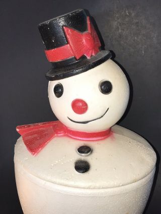 Vintage Frosty The Snowman Styrofoam Ice Bucket