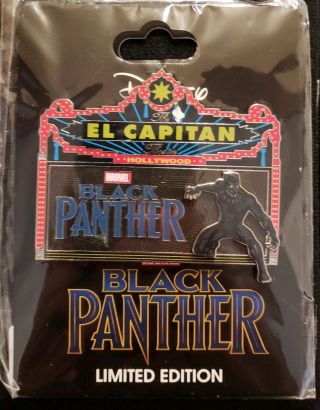 Disney Dssh Black Panther El Capitan Marquee Marvel Pin Avengers