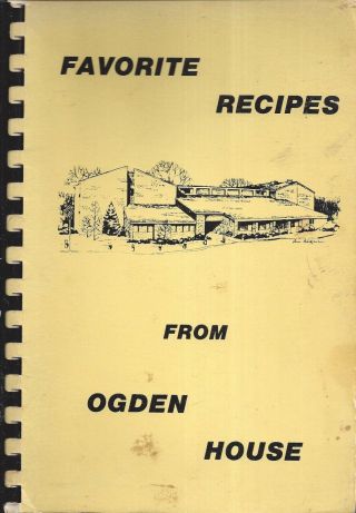 Wilton Ct 1985 Ogden House Residents & Friends Cook Book Connecticut Community