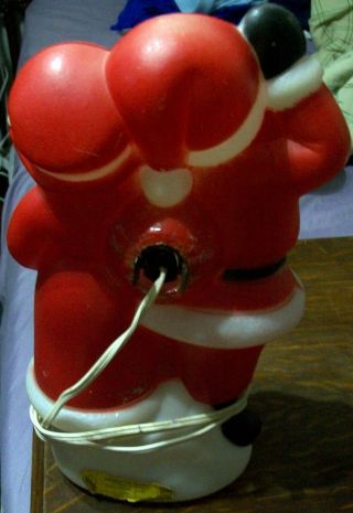 Vintage Mr & Mrs Santa Claus Blow Mold Light Christmas Decoration 2