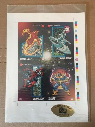Marvel Universe 1992 Limited Edition 29856/30000 Series 3 Uncut Promo Sheet