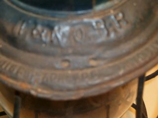Railroad Lantern T & N O Rr Adlake Reliable Early Sprr Clear Cast Globe Cracked