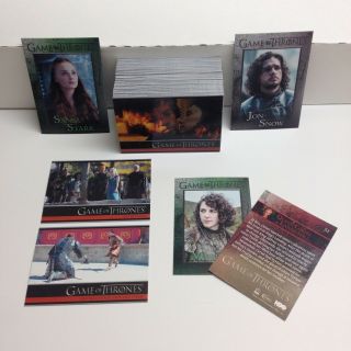 Game Of Thrones Season 4 Rittenhouse/2015 Complete Card Set Kit Harington