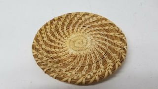Vintage Native American Popago Hand Crafted Woven Flat Basket