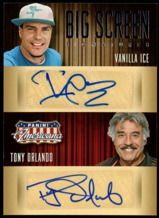 2015 Vanilla Ice Tony Orlando Americana Big Screen Combo Auto Autograph 56/99