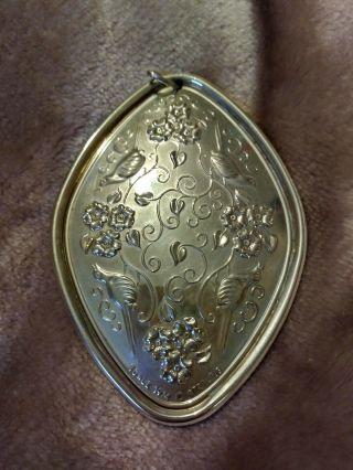 Towle 1974 12 Days Of Christmas Ornament 4 Calling Birds Sterling Silver 3 "