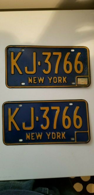 York License Plate 1972