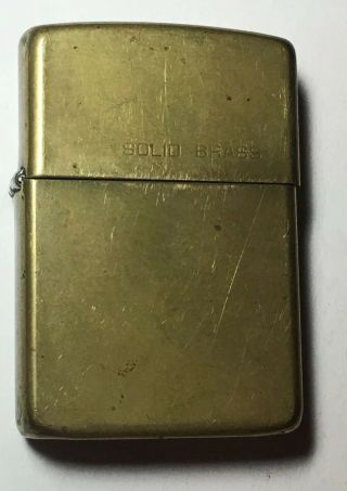 Vintage 1980’s Solid Brass 1932 - 1980 Flat Smooth Bottom Zippo Lighter