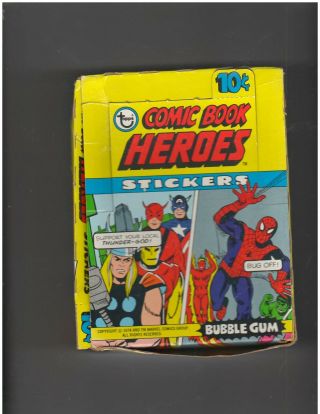 1975 Topps Comic Book Heroes Empty Display Box