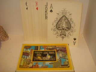 Vintage Las Vegas Fabulous Jumbo Size Playing Cards Souvenir Hong Kong W/box