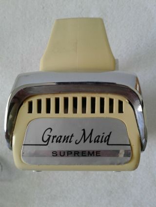 Vintage Grant Maid Supreme Electric Hand Mixer Model R - 6A Chrome Yellow 5
