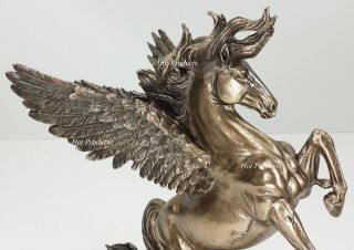 Pegasus Horse Rearing Greek Mythology Statue Sculpture Bronze Finish