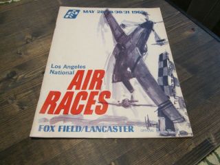 Vintage Air Race Program Los Angeles National Lancaster 1965 Rare