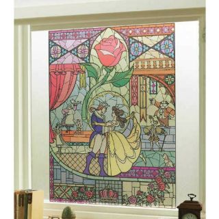 Disney Beauty And The Beast Stained Glass - Ish Window Sheet Fast Ship Japan Ems