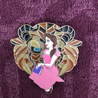 Disney Belle Beauty And The Beast Stained Glass Heroine Fantasy Pin Le 15
