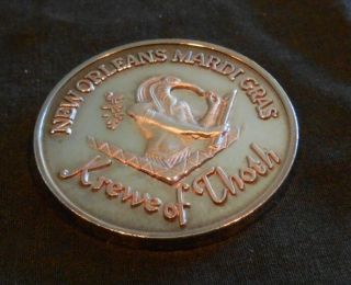 1980 Mardi Gras High Relief Krewe Of Thoth.  999 Silver Doubloon Coin