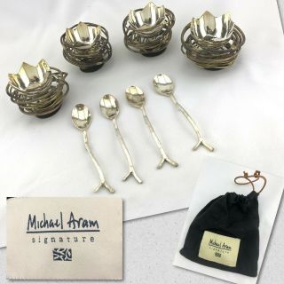 Michael Aram Signature Egg Bowl & Spoon Set Of 4 - Egg Server Set
