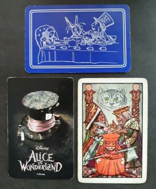 Playing Cards Swap.  3 X Group Alice In Wonderland.  Cheshire & Cat Mad Hatter