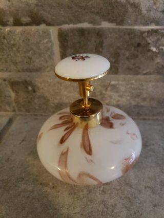 317 Vintage Murano? Gold Fleck Art Glass Perfume Bottle