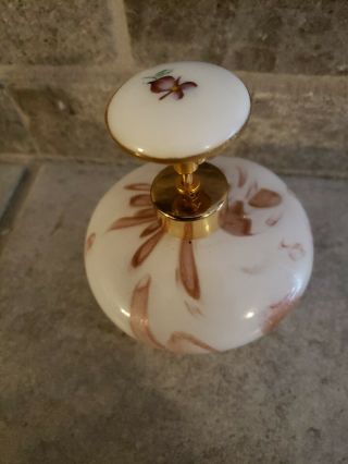 317 Vintage Murano? Gold Fleck Art Glass Perfume Bottle 4