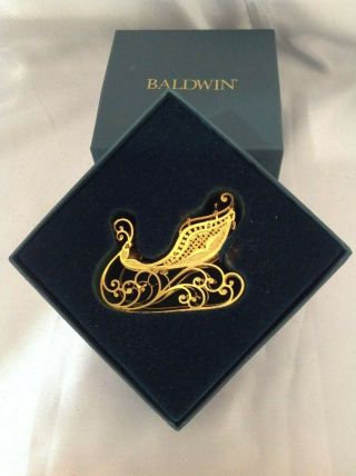 Authentic Baldwin Brass “victorian Sleigh” Ornament