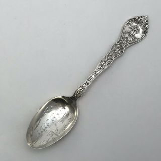 Luverne North Dakota Vintage Antique Sterling Silver Souvenir Spoon