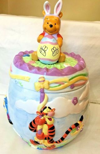 Poohrade Cookie Jar Disney Easter " Winnie The Pooh " 12