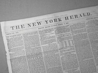 23) Ny Herald Newsp 1857 Atlantic Cable / St.  Paul Mn / Hudson Bay Co / Dacotah