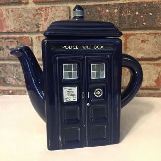 Doctor Who Tardis Ceramic Teapot Police Box Blue Bbc Tv 11