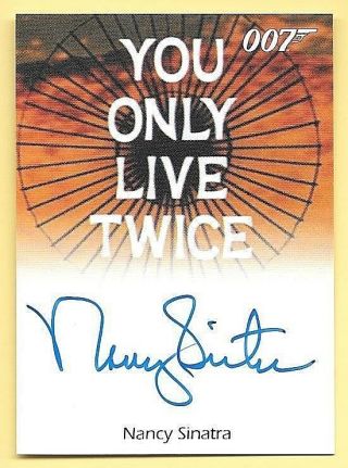 2012 James Bond 50th Anniversary Nancy Sinatra Full Bleed On Card Autograph