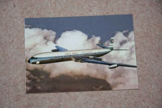 Kuwait Airways De Havilland Comet 4c Jet Airliner Postcard