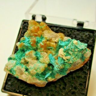 1846 Brochantite Mex - Tex Mine Thumbnail Rare Mineral Specimen