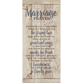 Marriage Prayer Wood Plaque Inspiring Quote 5.  5x12 - Classy Vertical Frame Wa.