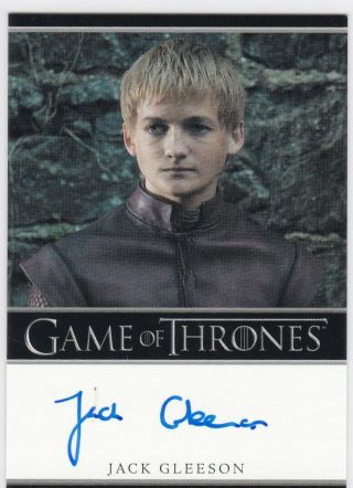 Game Of Thrones.  Jack Gleeson As Joffrey Baratheon Season 1 Autograph Bordered