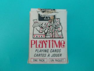 Vintage Playtime Miniature Mini Playing Cards 2 little mice mouse USA 2