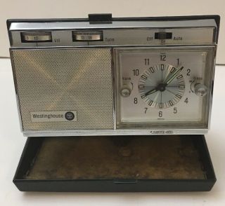 Vintage Westinghouse Travel Clock Radio 1960s Japan