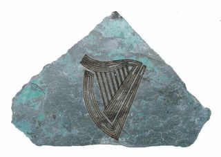 Irish Stone Lasered Engraved With An Irish Harp