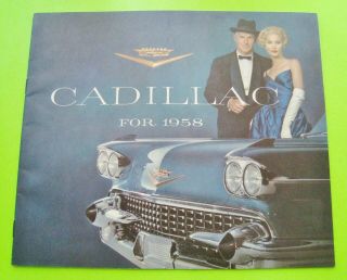 1958 Cadillac Color Brochure 28 - Pgs Biarritz Convertible Eldorado Brougham Limo