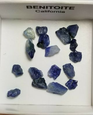 Rare benitoite crystals from the gem mine in California (BHW 32) 2