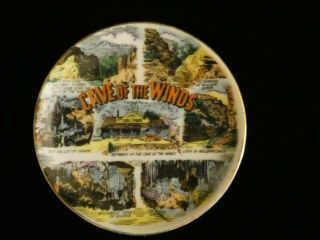 Vintage Travel Souvenir Cave Of The Winds Manitou Co Mini Plate Wall Hanger