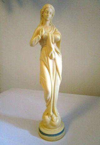 Vintage Madonna Virgin Mary Blessed Mother 11 " Holy Statue Euc