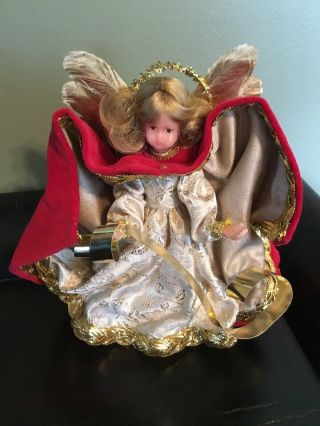 Vtg Hand Made Angel " Rauschgold " W/ Wax Face & Hands Drozd From Germany