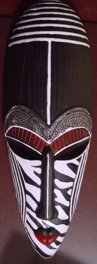 Hand Carved Hand Painted African Mask