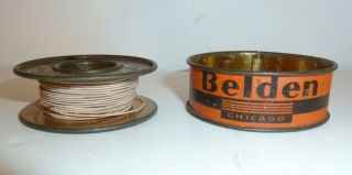 Partial Spool Of Belden Antique Cotton Covered 22 Awg Wire