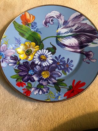 Mackenzie Childs Flower Market Dinner Plate 10” Enamalware