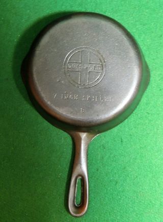 Vintage Griswold No.  4 Cast Iron Skillet (small Crest) - N -