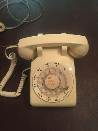 Vintage Western Electric G3 Beige Rotary Dial Desk Telephone