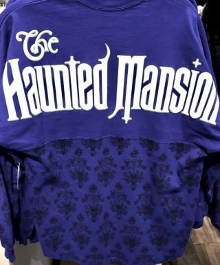 Walt Disney World Purple Haunted Mansion Spirit Jersey Shirt L Ghost Host