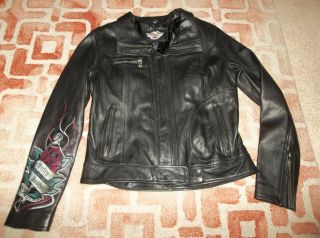 Harley Davidson Motorcycle Jacket Size Medium M Rose Women 