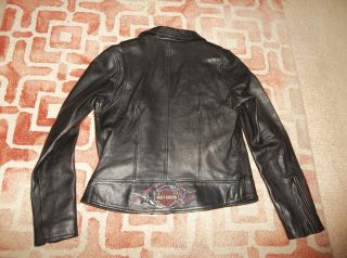 Harley Davidson Motorcycle jacket size Medium M Rose women ' s 97026 - 08VW tattoo 7